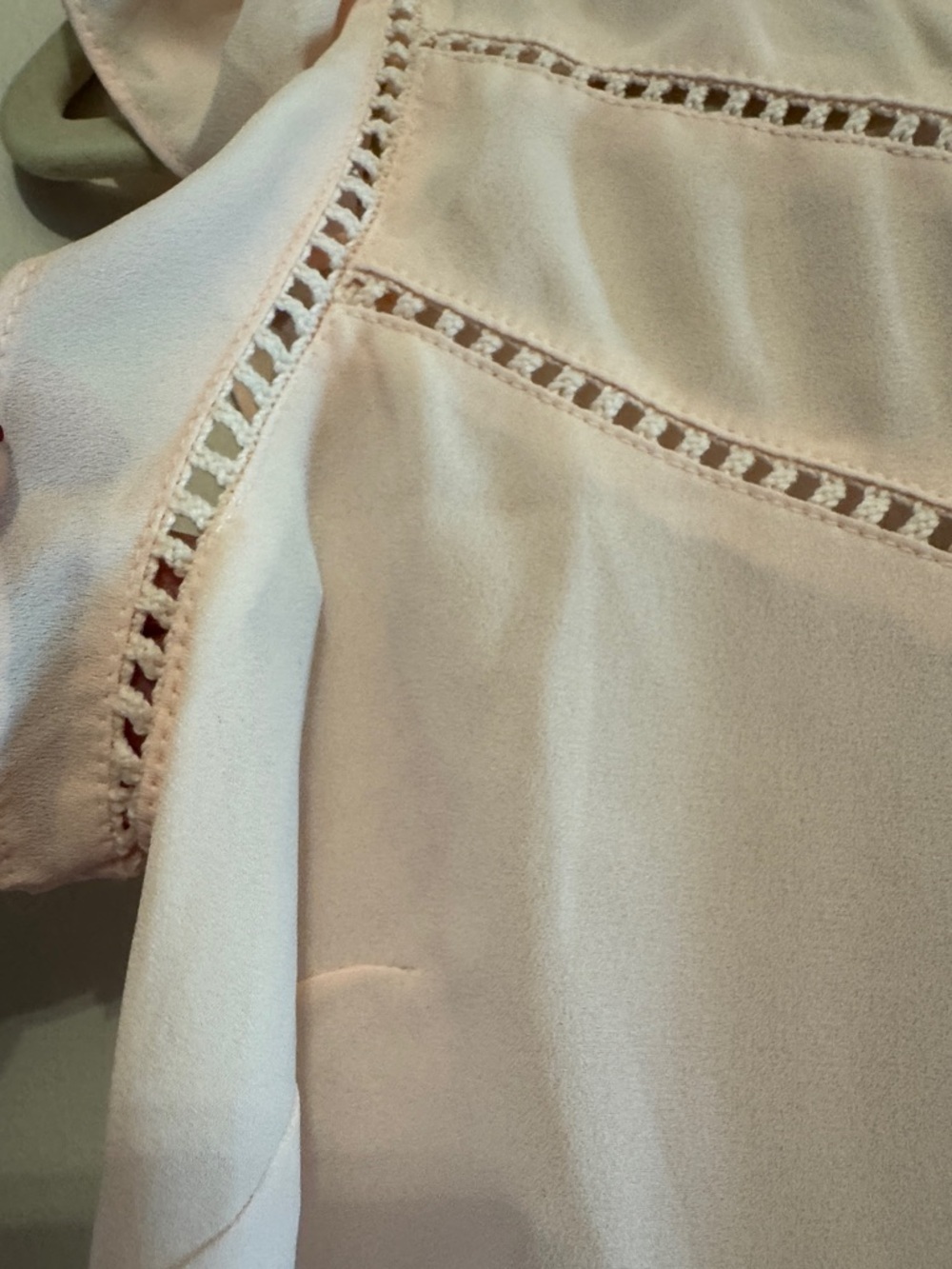 maison Jules Light Pink Ruffle Sleeve Women's Top XS - Picture 2 of 5